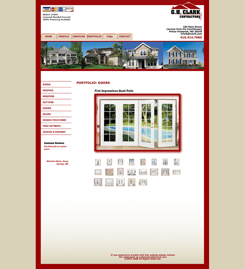 GH Clark Construction Website