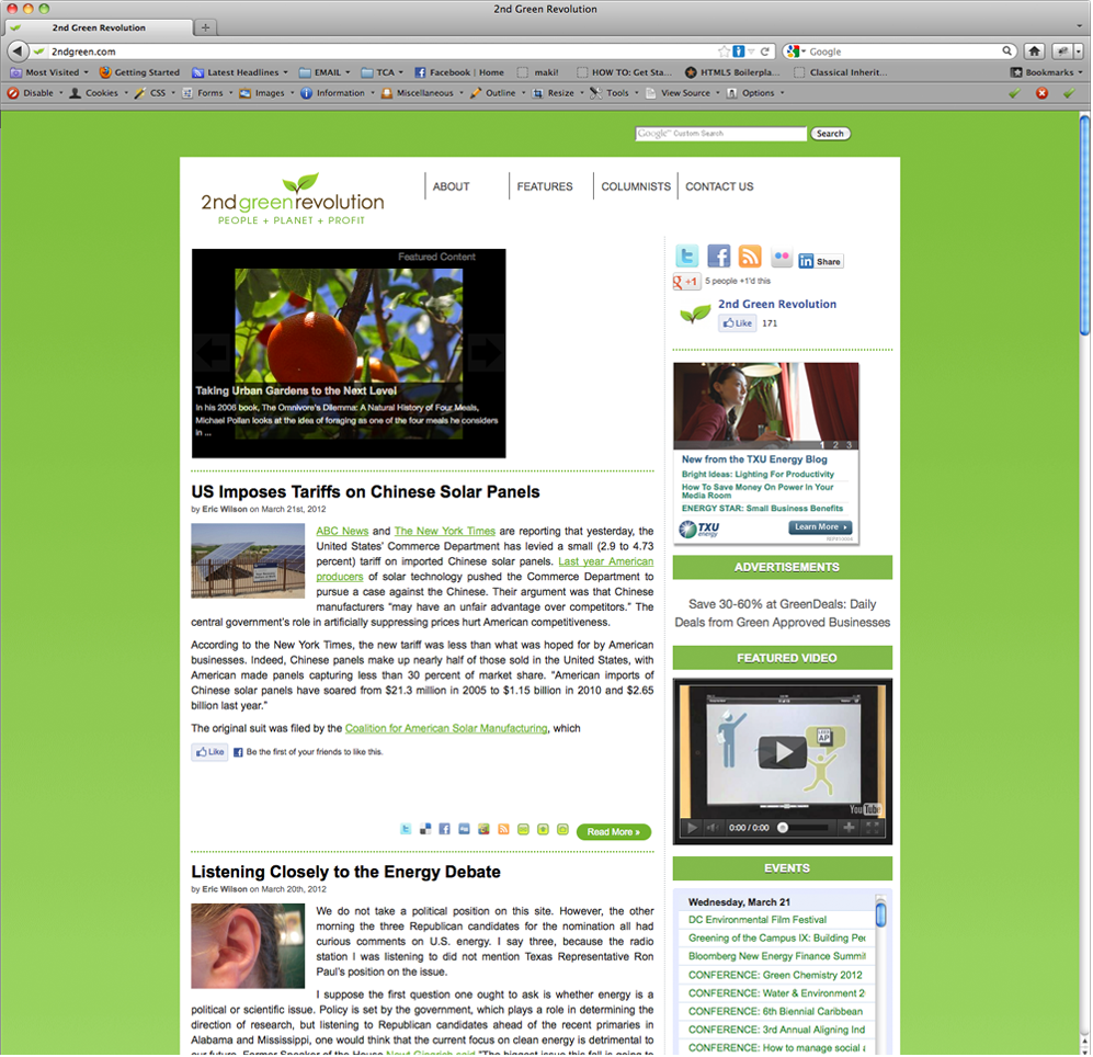 2nd Green Revolution Website